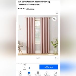 Room Darkening Grommet Blush Curtain Panels